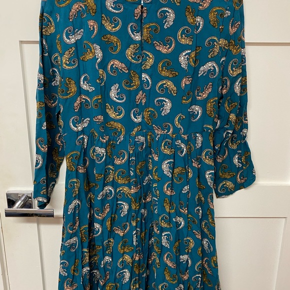Teal chameleon print dress - Picture 6 of 6